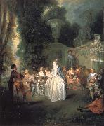 Jean-Antoine Watteau Wenetian festivitles USA oil painting artist